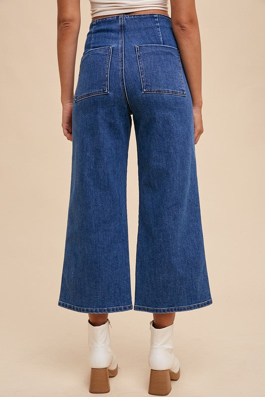 Hazel Blues® | Annie Wear Button Fly High Waist Jeans