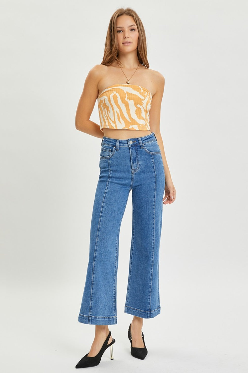Hazel Blues® | RISEN High Rise Wide Leg Jeans