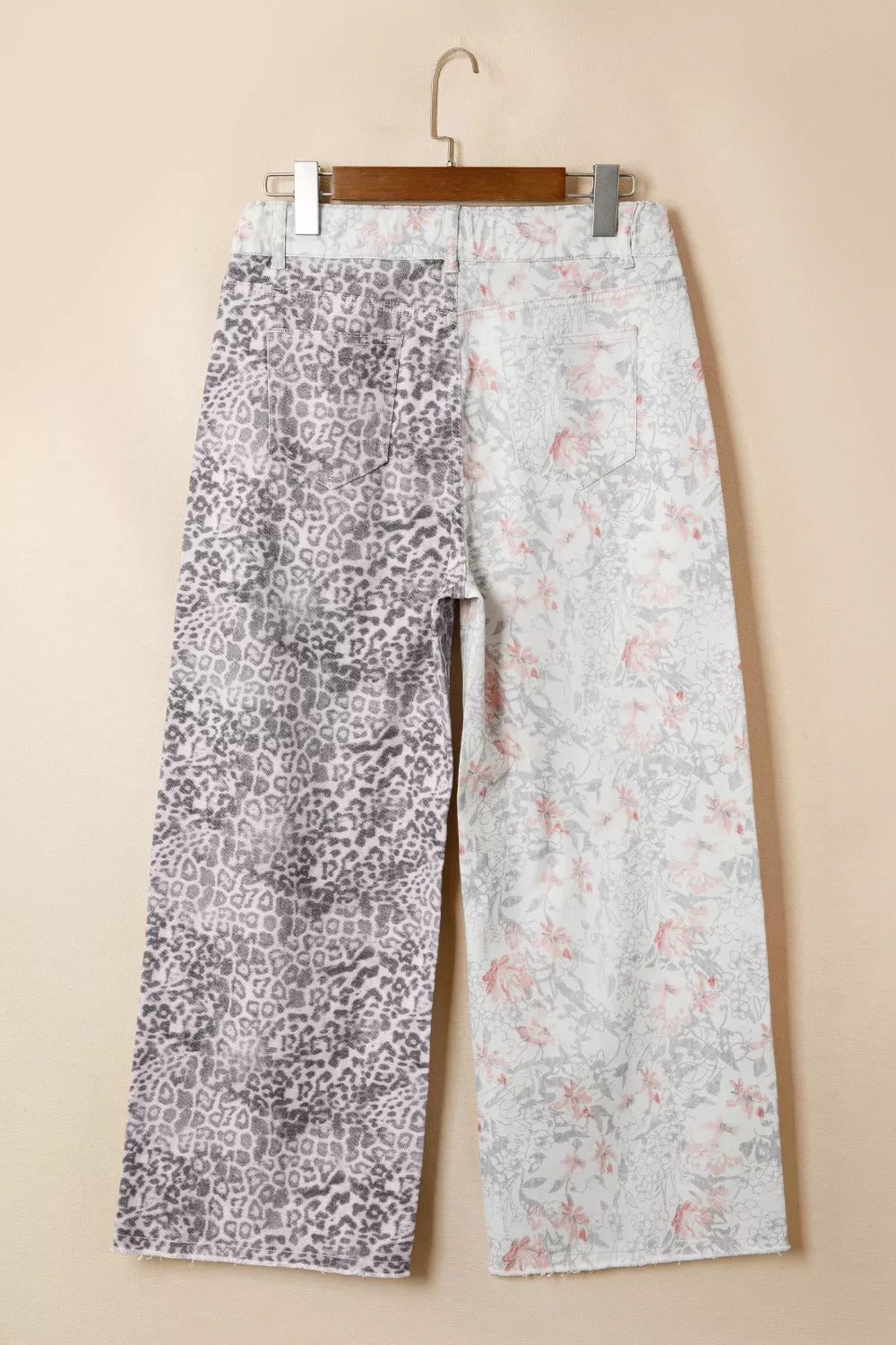 Hazel Blues® | Wild Side Jeans | Leopard Floral Wide Leg Jeans