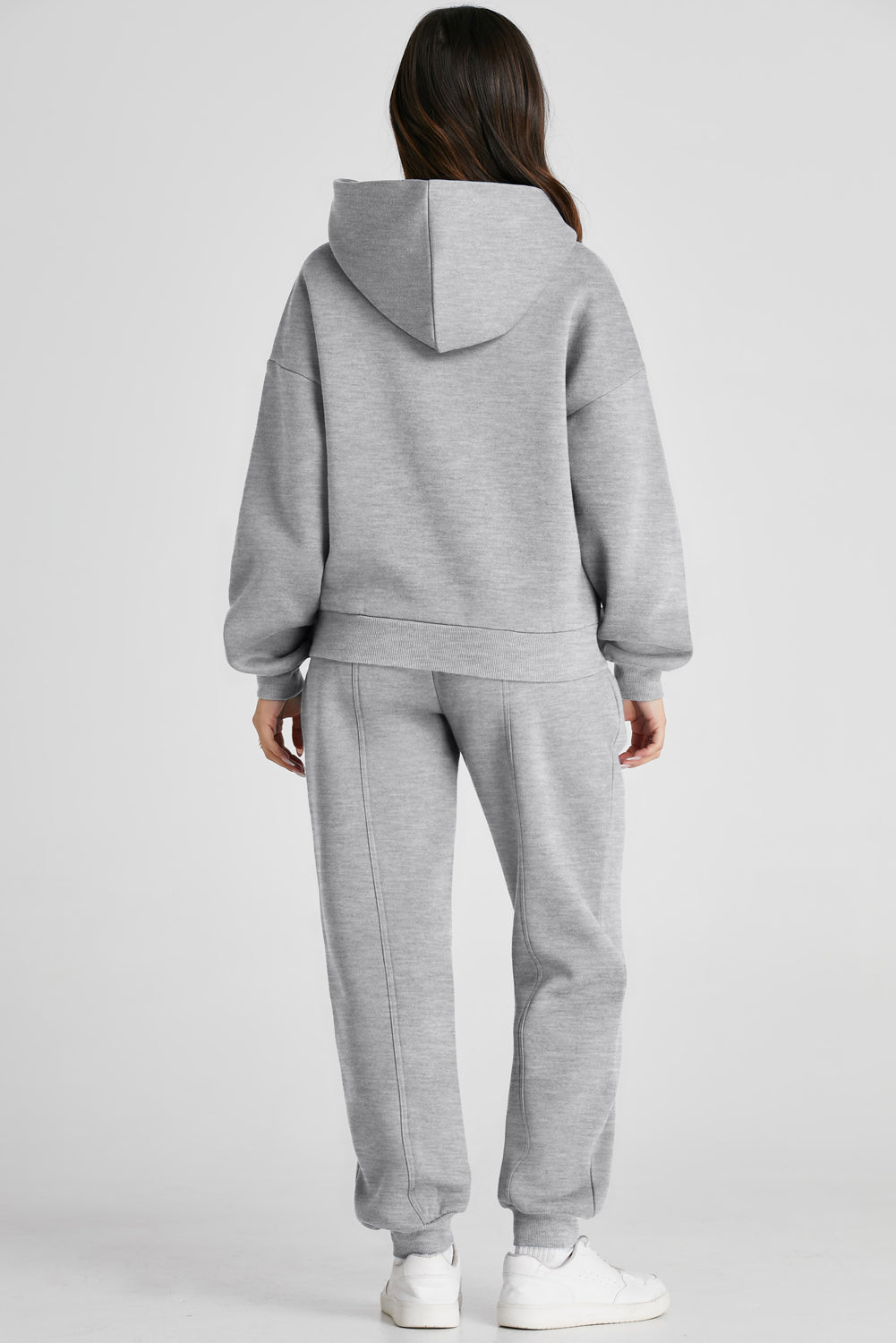 Hazel Blues® | Dropped Shoulder Long Sleeve Hoodie and Pants Active Set