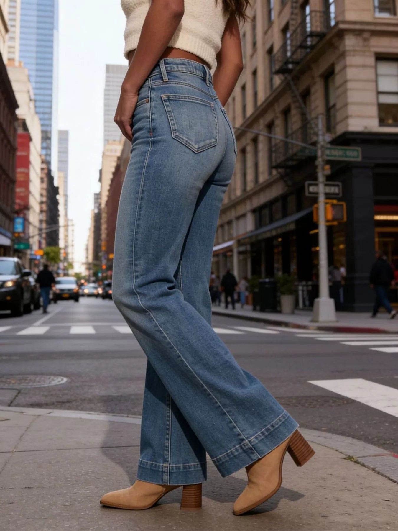 Hazel Blues® | High-Waisted Flare Leg Jeans