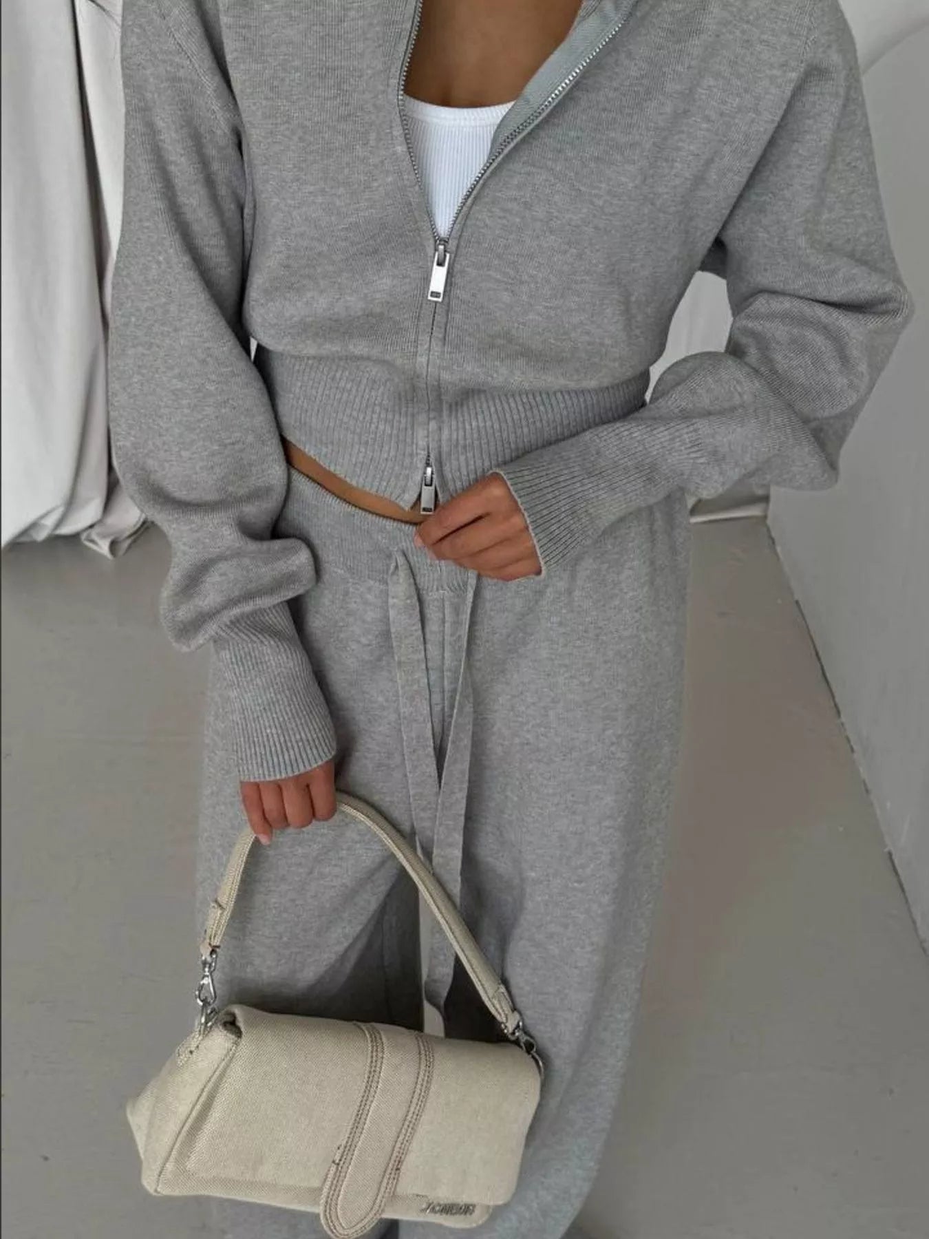 Hazel Blues® | Zip-Up Outerwear and Drawstring Pants Set
