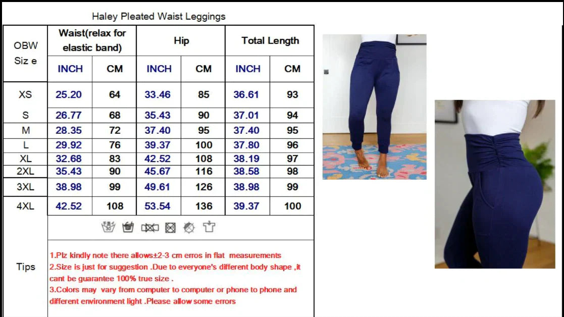 Hazel Blues® | Haley Ruched Waist Leggings in Six Colors