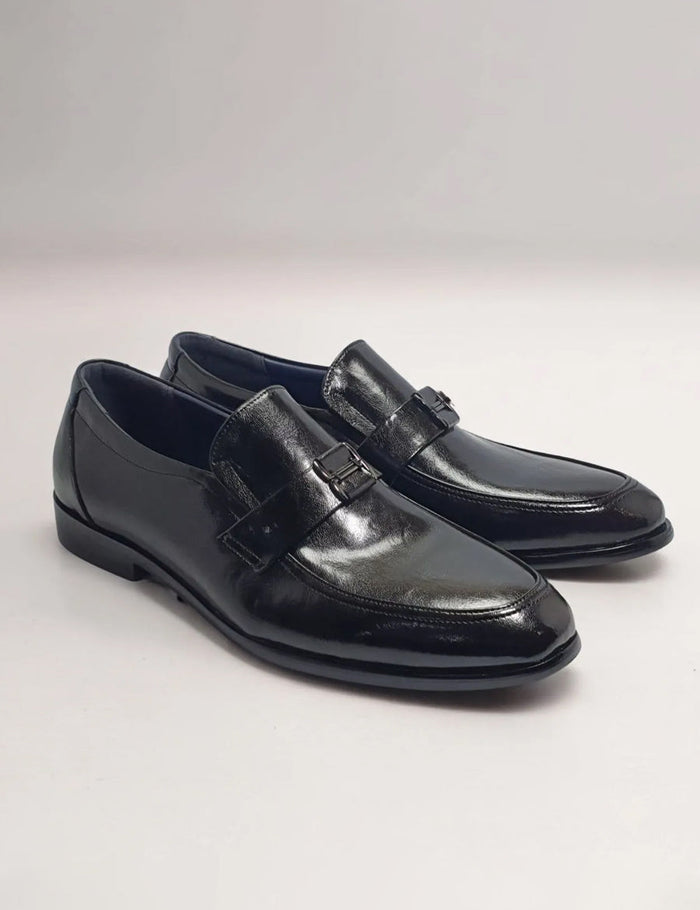 Black imported mocasion for men