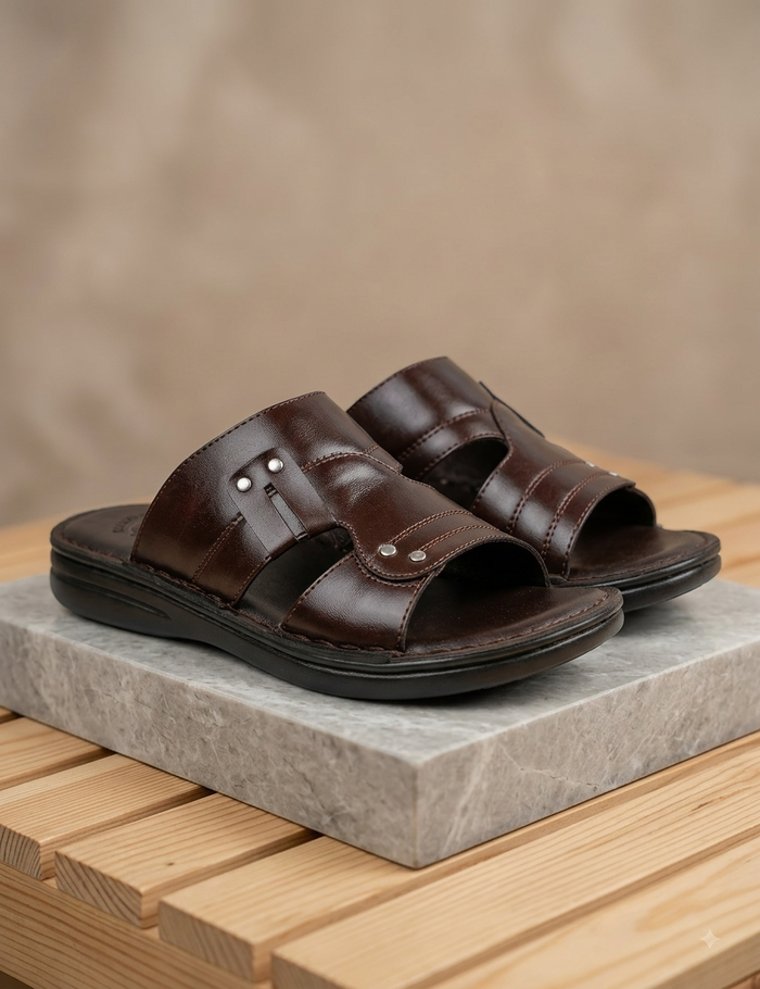 Brown | Medicated Slippers For Men