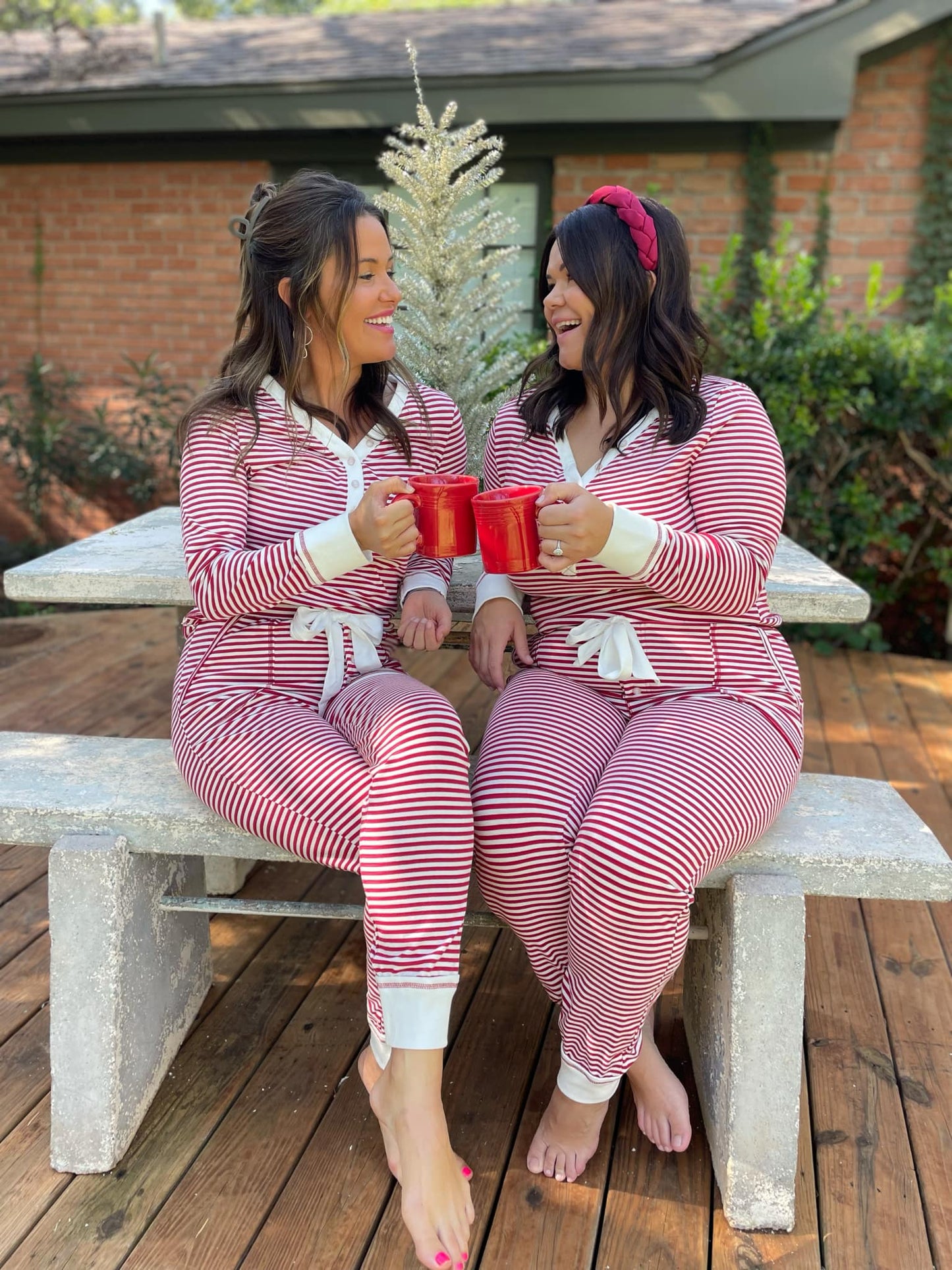 Hazel Blues® | PREORDER: Candy Striped Pajama Pants Set