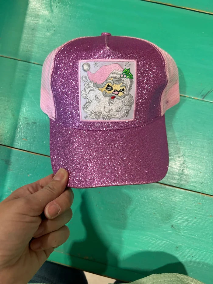 Pink Hat Santa Patch Cap