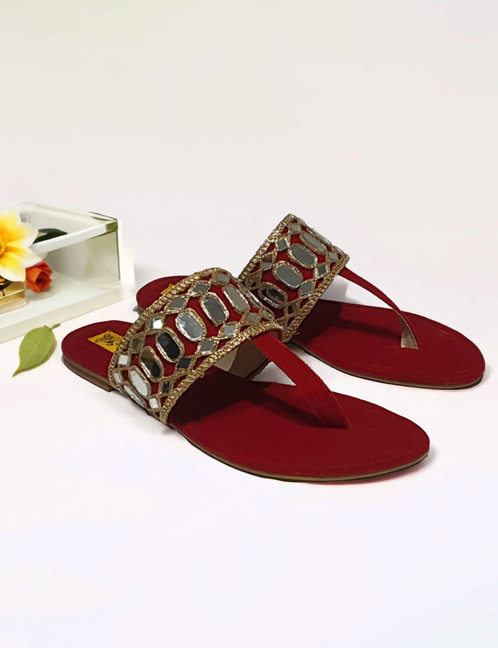 Red Fancey Slipper