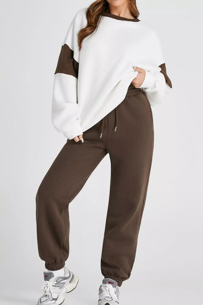 Hazel Blues® |  Drop Shoulder Loose Sweatshirt and Joggers Active Set