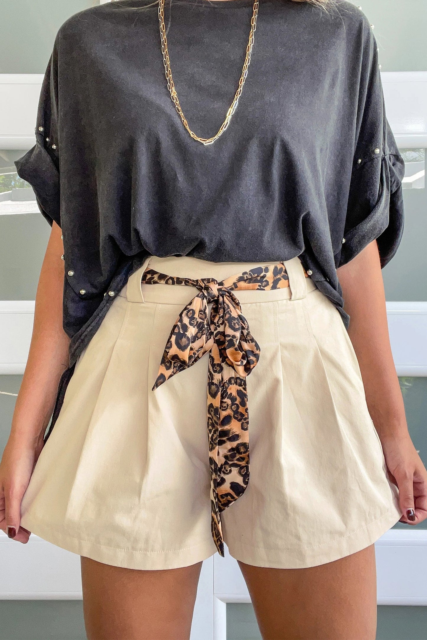 Hazel Blues® |  Spot On Shorts | Leopard Wide Leg Shorts