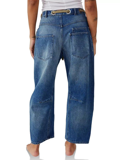 Hazel Blues® |  Washed Wide Leg Jeans