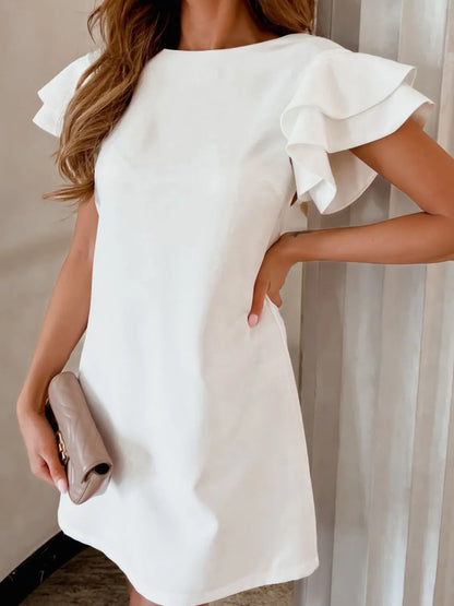 Hazel Blues® |  Ruffled Layered Short Sleeve Mini Dress