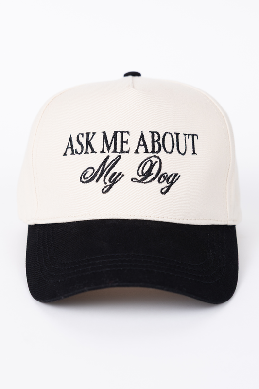 Ask Me About My Dog Black Trucker Hat SALE