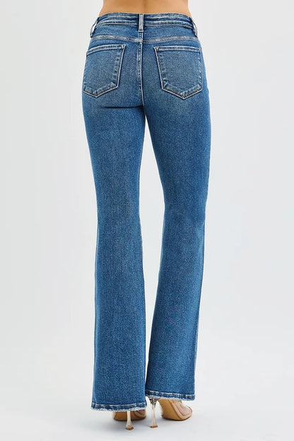 Hazel Blues® | RISEN Tummy Control High Rise Flare Jeans