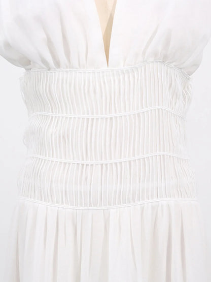 Hazel Blues® |  Tiered V-Neck Sleeveless Maxi Dress