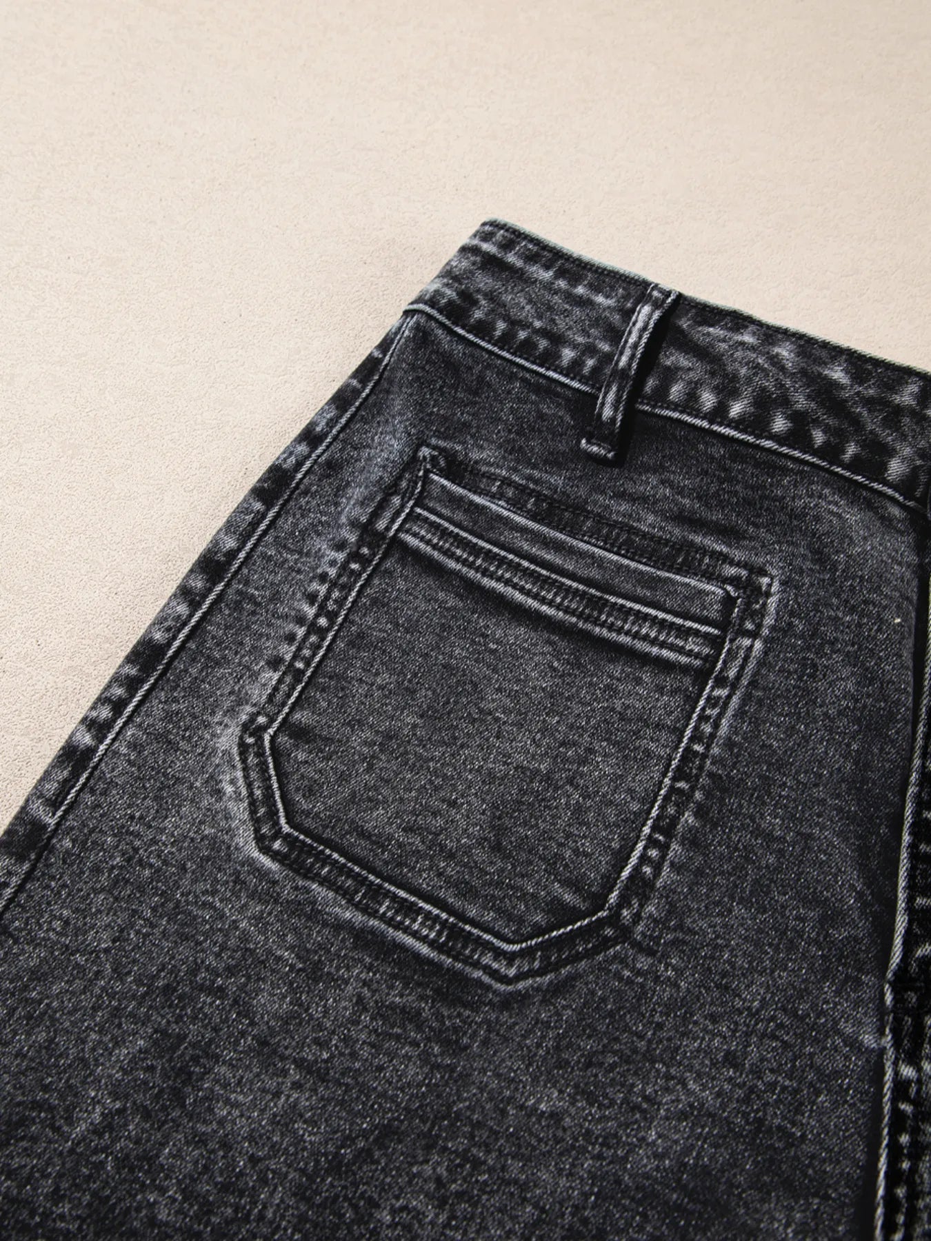 Hazel Blues® |  High-Waisted Wide Leg Washed Jeans