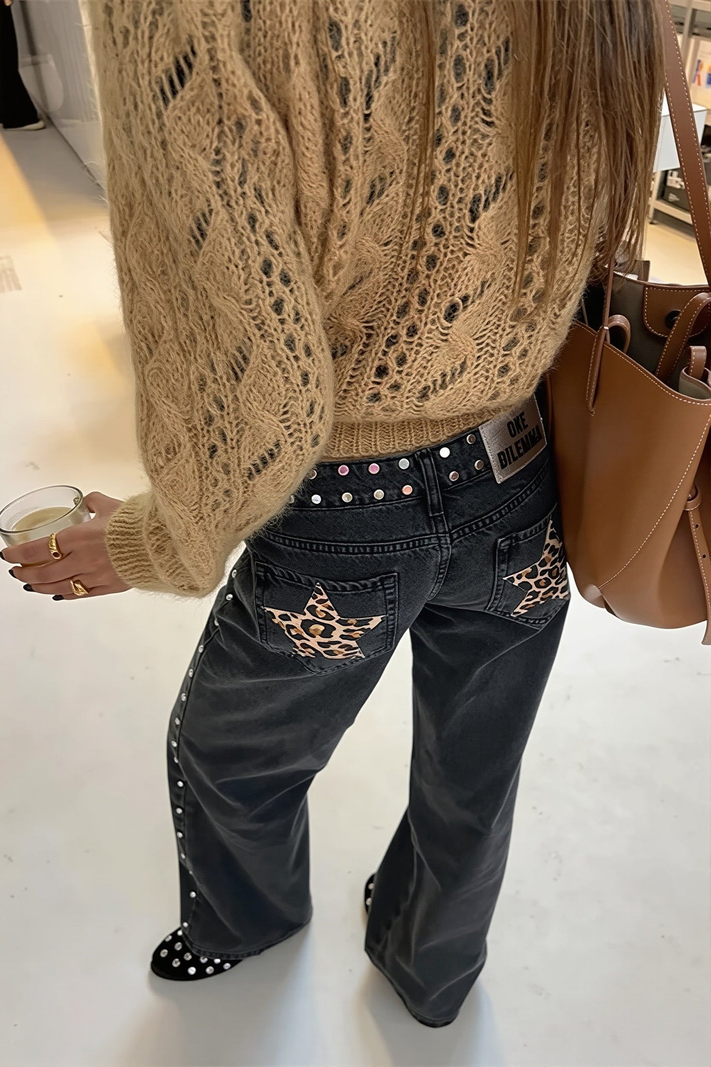 Chic Y2K Star Embroidered Wide Leg Jeans