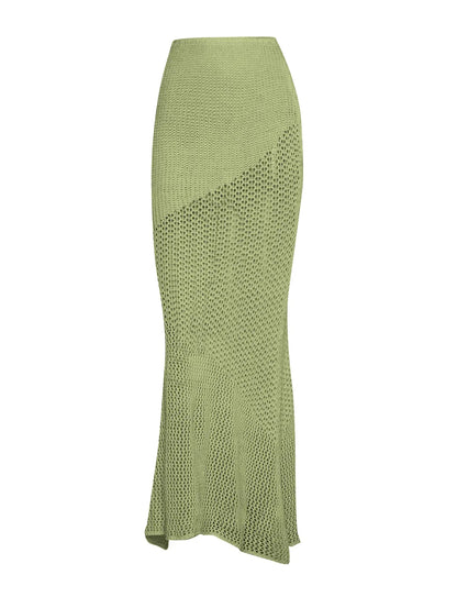 Hazel Blues® |  Tied Long Sleeve Top and Skirt Cover Up Set