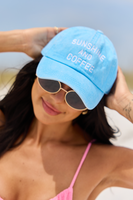 Blue Sunshine And Coffee Baseball Hat SALE