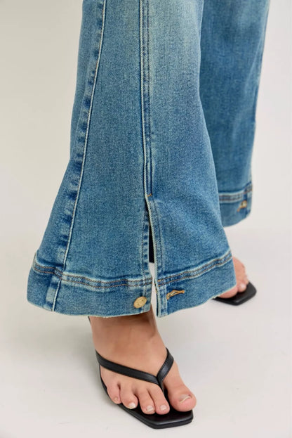 Hazel Blues® |  Judy Blue High Waist Vintage Wash Flare Jeans