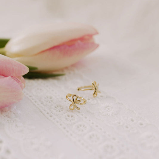Ava Bow Hoop Earrings