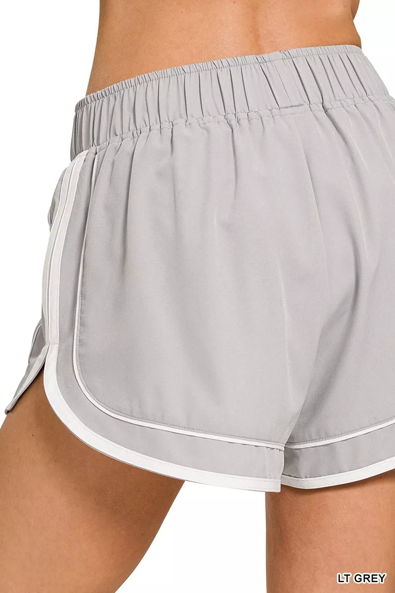 Hazel Blues® |  Zenana Soft Woven Lined Dolphin Shorts
