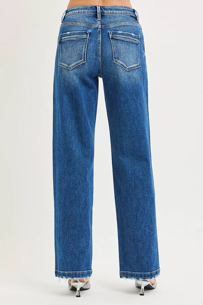 Hazel Blues® | RISEN Slouchy Baggy Jeans Pocket Side Seam Detail