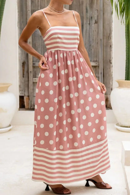 Hazel Blues® |  Polka Dot Square Neck Cami Dress