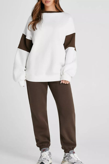 Hazel Blues® |  Drop Shoulder Loose Sweatshirt and Joggers Active Set