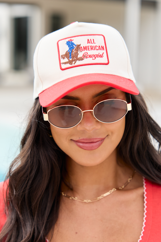All American Cowgirl Red Trucker Hat SALE