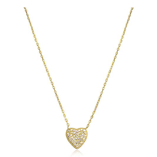Angelie Diamond Heart Gold Necklace