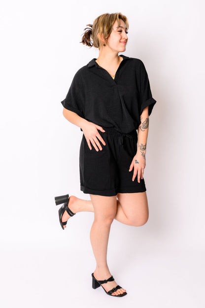 Hazel Blues® |  Easy Does It Shorts | Drawstring Shorts