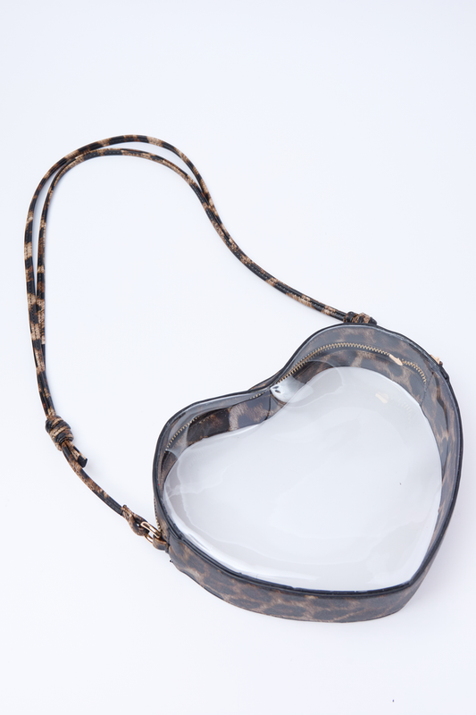 Cat Leopard Heart Handbag FINAL SALE