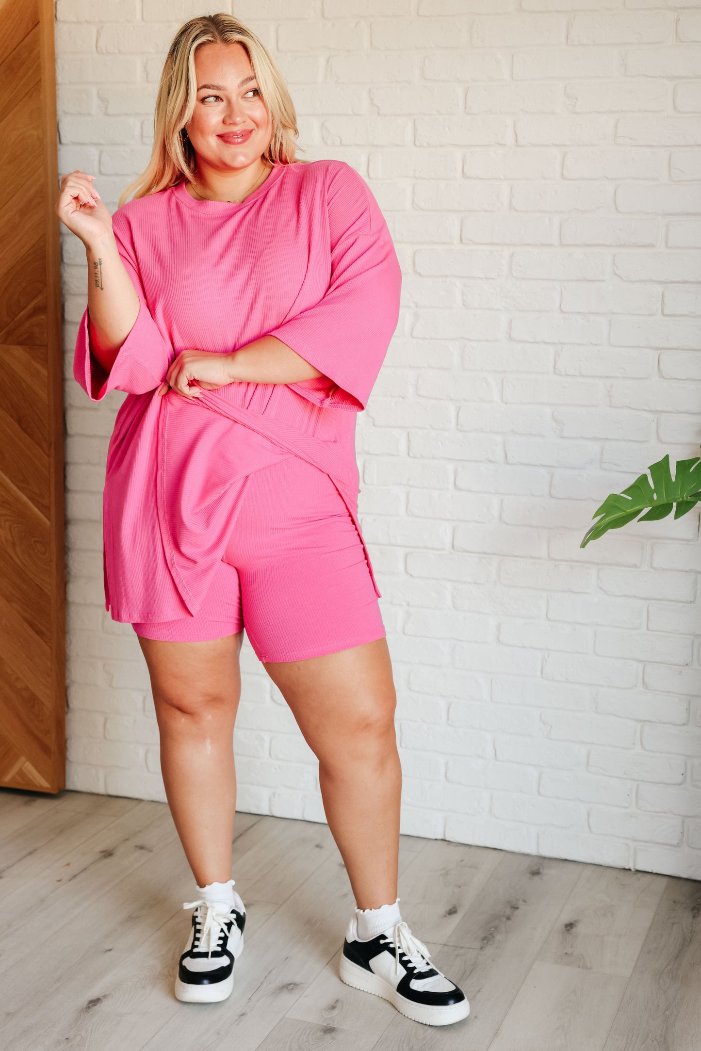 Hazel Blues® |  Live and Play Luxe Biker Set in Pink