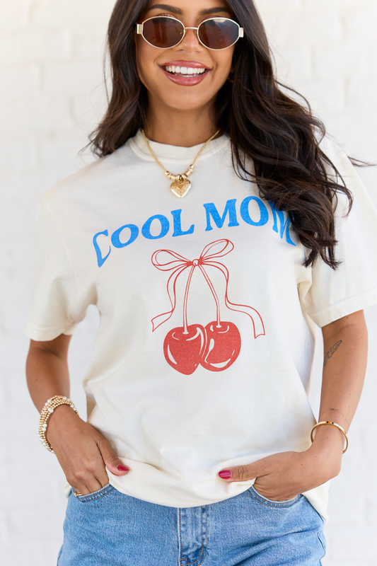 Cool Mom Cherry Ivory Comfort Colors Graphic Tee