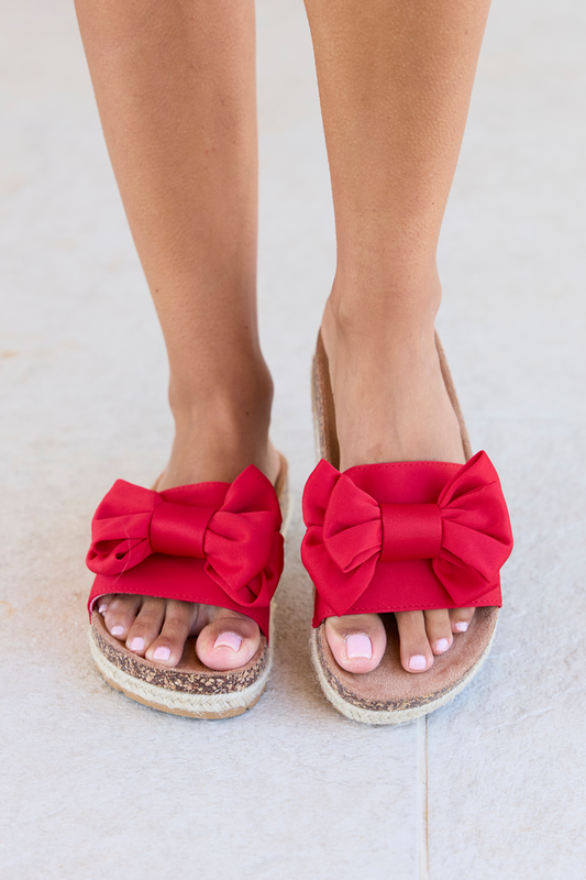 Clash Red Bow Sandal