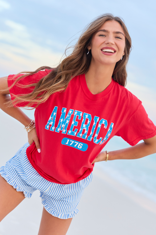 America Star 1776 Red Comfort Colors Graphic Tee