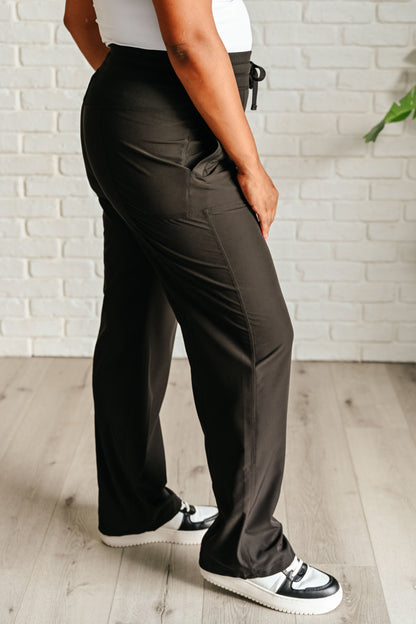 Hazel Blues® |  Runner's High Drawstring Joggers in Black