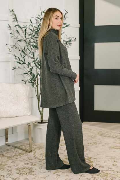 Hazel Blues® |  Signature Open Front Cardigan Set in Black
