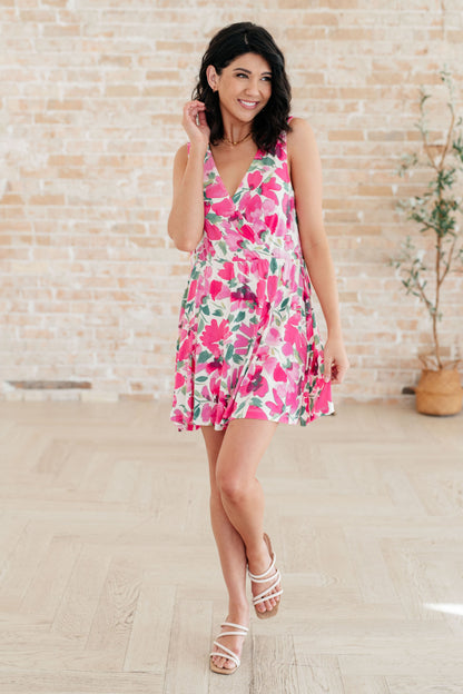 Hazel Blues® |  The Sun's Been Quite Kind V-Neck Dress in Pink