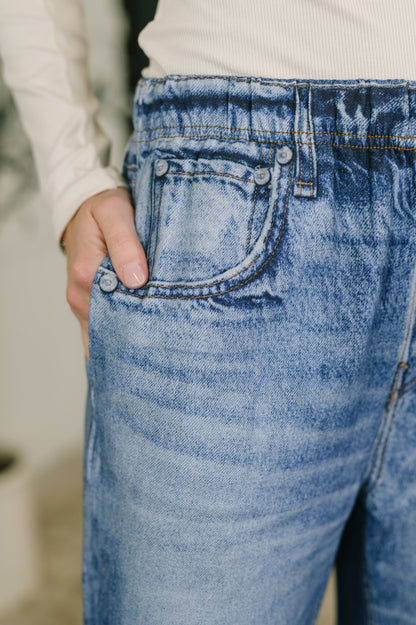 Hazel Blues® |  Zenim Printed Wide Leg Bottoms