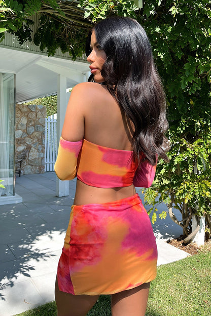 Aria Skirt - Pink / Yellow