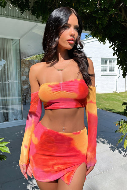 Aria Skirt - Pink / Yellow