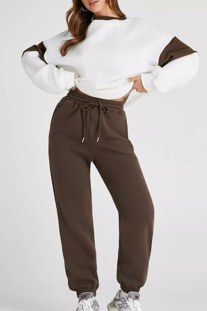 Hazel Blues® |  Drop Shoulder Loose Sweatshirt and Joggers Active Set