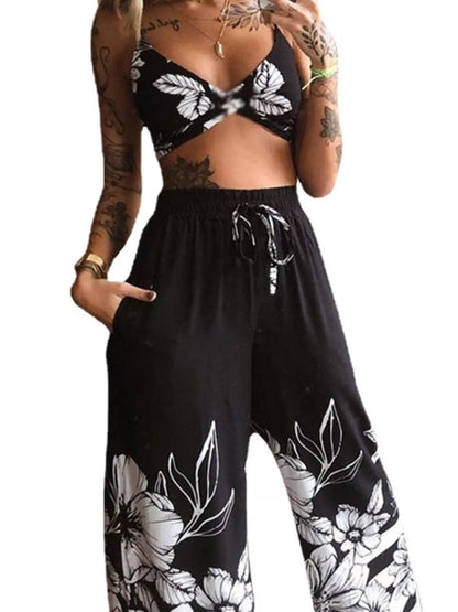 Hazel Blues® |  Boho Butterfly Print Top and Pants Set