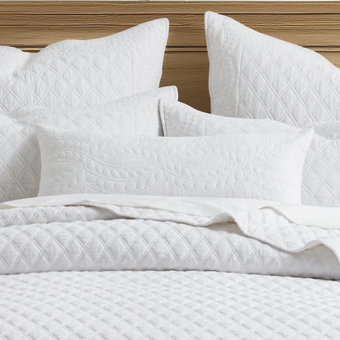 Levtex Home Ballou Bright White Rectangular Pillow Decorative Pillows