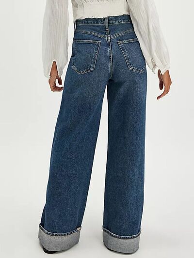 Hazel Blues® |  Cuffed Jeans with Pockets