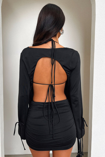 Cardi Mini Skirt  - Black