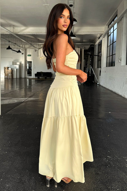 Charlotte Strapless Maxi Dress - Yellow