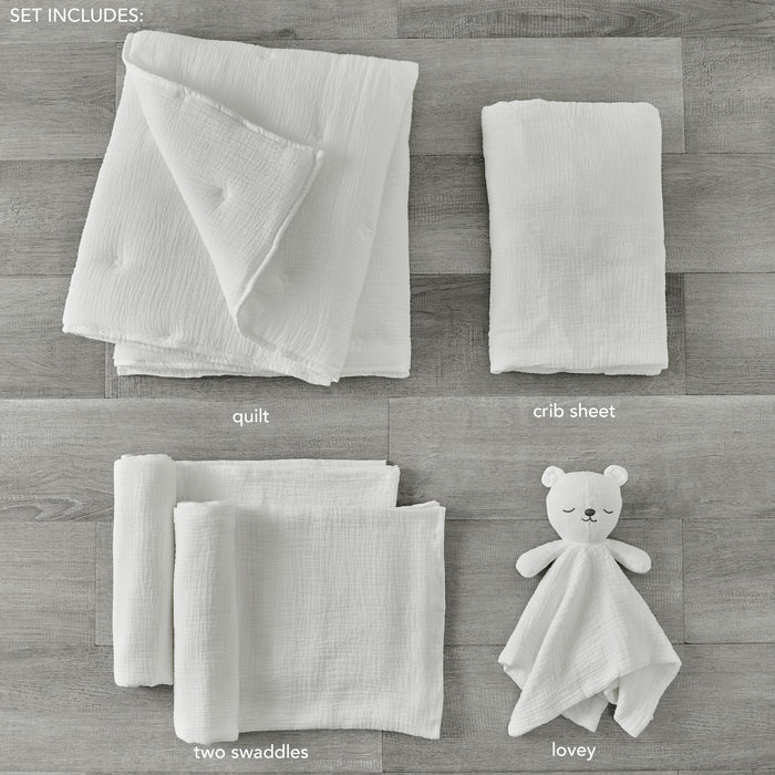 Levtex Home Cloud Muslin 5pc Bedding Set Crib Bedding Sets